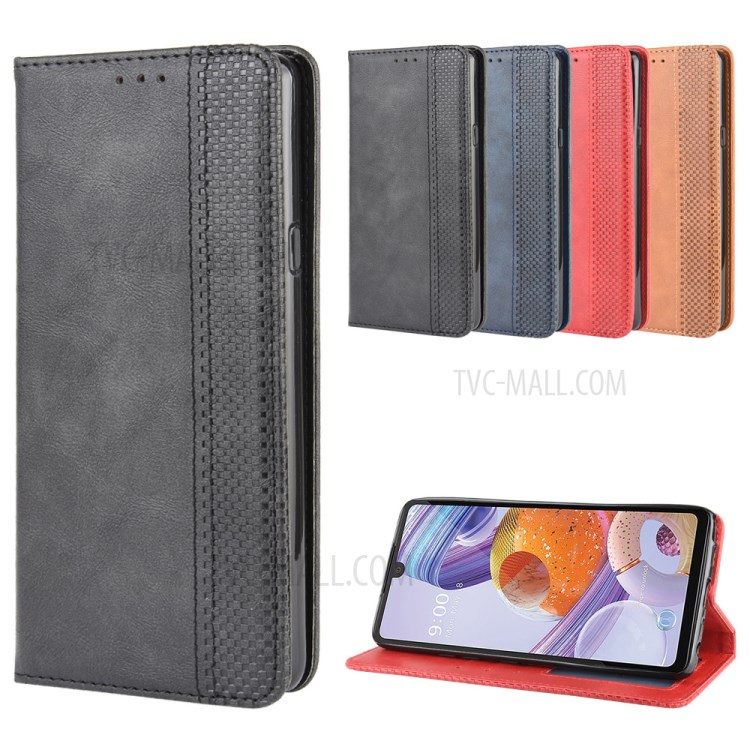 Retro Leather with Wallet Phone Case for LG Stylo 6 - Black-12