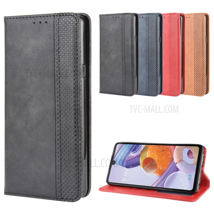 Retro Leather with Wallet Phone Case for LG Stylo 6 - Black-12