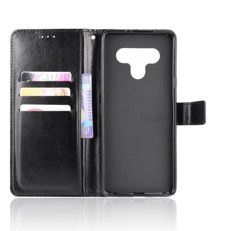 Crazy Horse Surface Cool PU Leather Wallet Mobile Phone Shell for LG Stylo 6 - Black-4