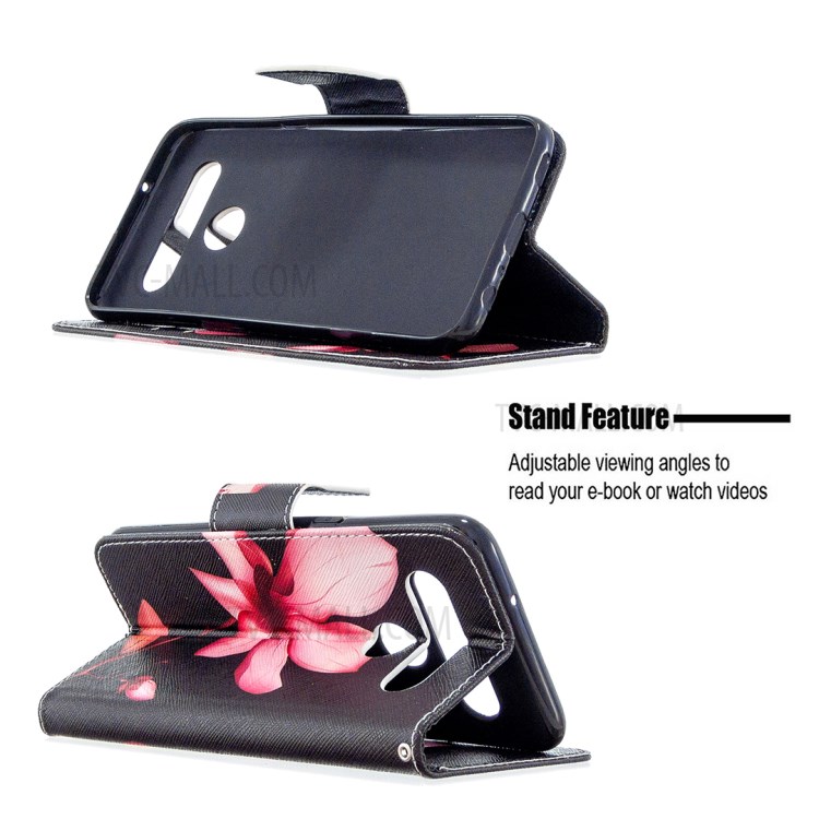 Pattern Printing Wallet Leather Protective Case for LG K61 - Vivid Flower-2