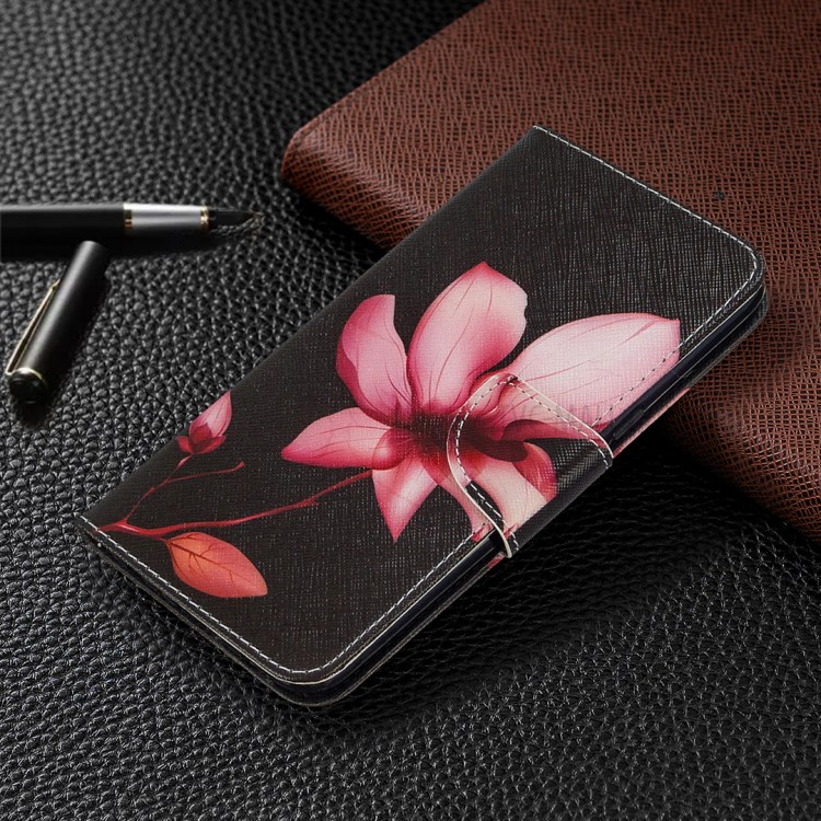 Pattern Printing Wallet Leather Protective Case for LG K61 - Vivid Flower-4