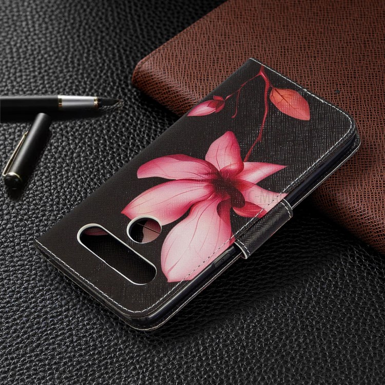 Pattern Printing Wallet Leather Protective Case for LG K61 - Vivid Flower-5