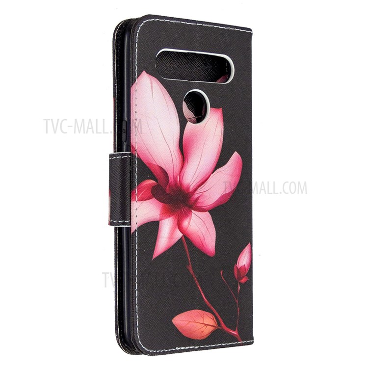 Pattern Printing Wallet Leather Protective Case for LG K61 - Vivid Flower-7