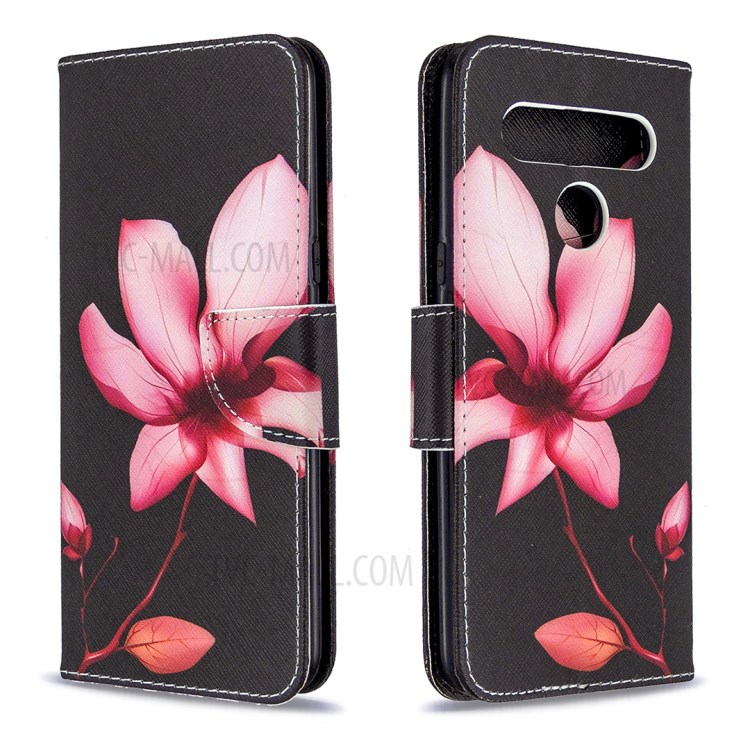 Pattern Printing Wallet Leather Protective Case for LG K61 - Vivid Flower-8