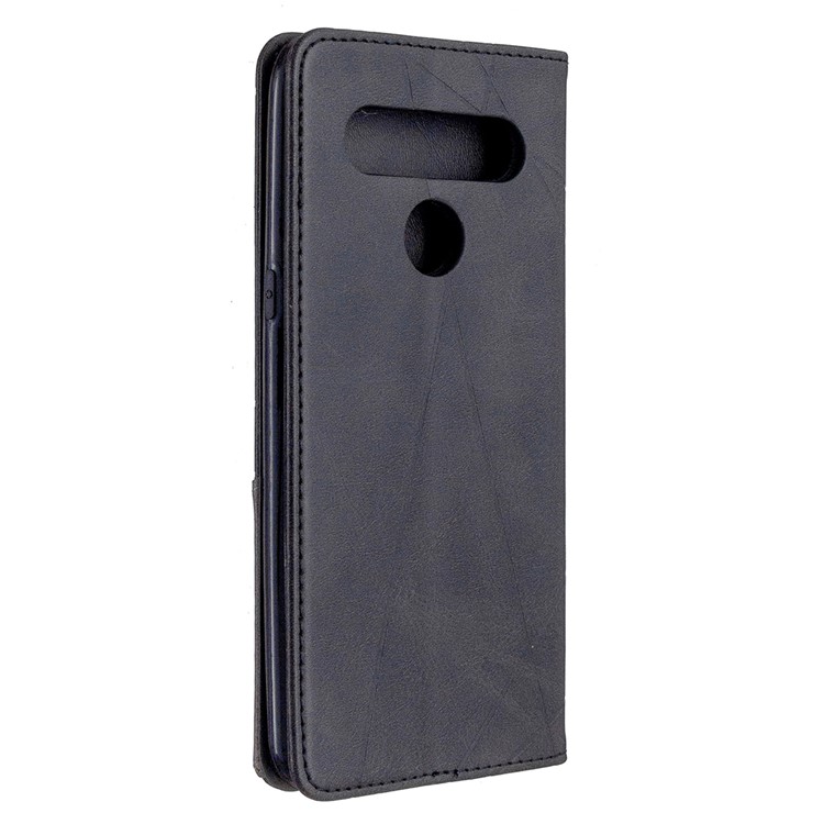 Geometric Pattern Stand Leather with Card Holder Shell for LG K61 - Black-8