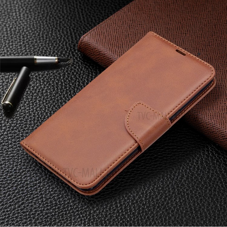 PU Leather Wallet Stand Phone Case for LG K61 - Coffee-4
