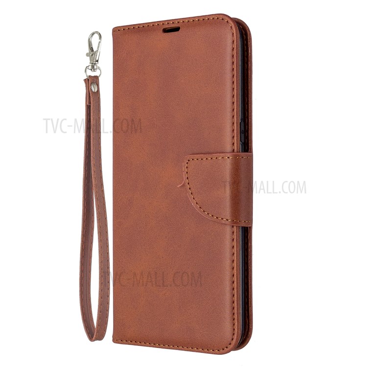 PU Leather Wallet Stand Phone Case for LG K61 - Coffee-7