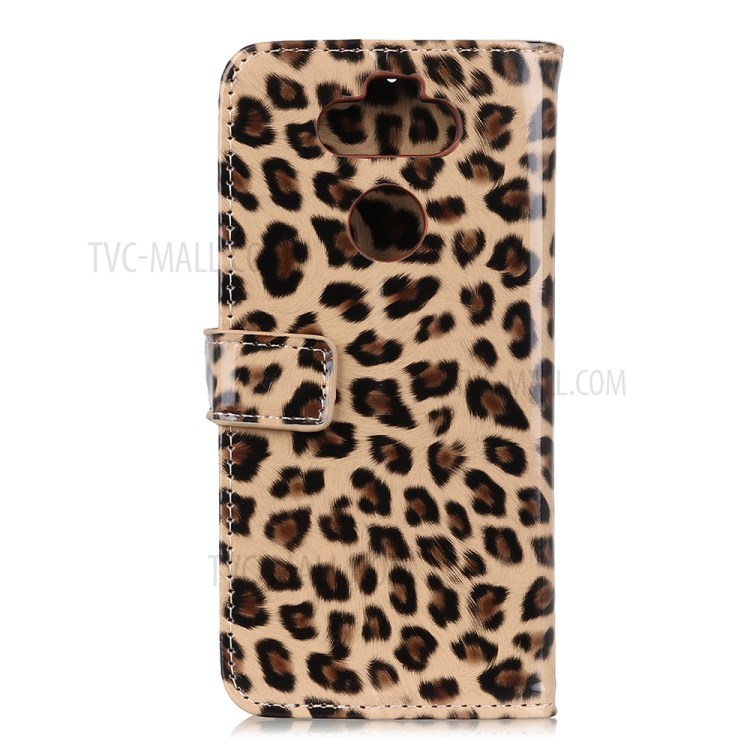 Leopard Texture Stand Wallet Leather Cell Phone Cover for LG K31-2