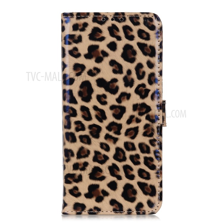 Leopard Texture Stand Wallet Leather Cell Phone Cover for LG K31-4