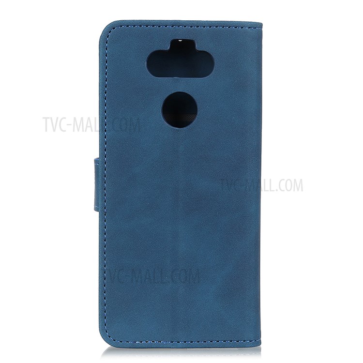 KHAZNEH Retro Leather Wallet Stand Mobile Phone Cover for LG K31/Aristo 5 - Blue-2