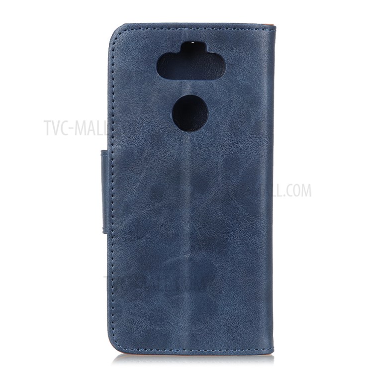 Crazy Horse Wallet Leather Stand Case for LG K31 - Blue-3