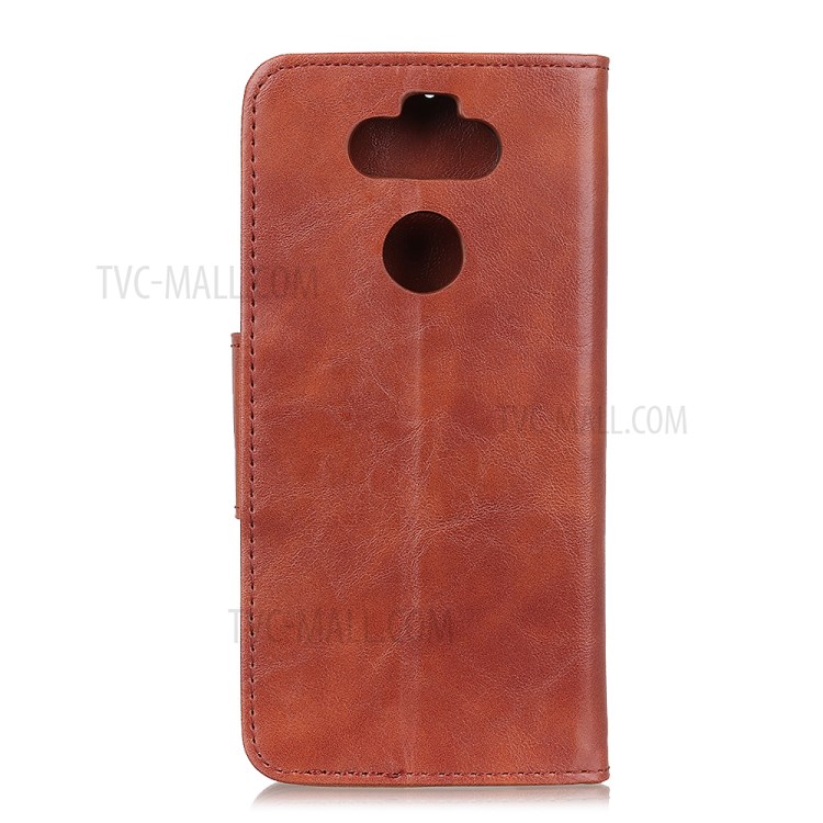 Crazy Horse Wallet Leather Stand Case for LG K31 - Brown-3