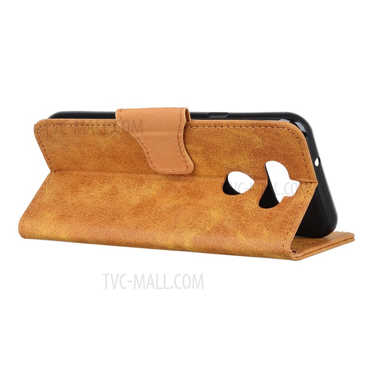 Premium Vintage-Leder-Mappenkasten Für LG K31 - Braun-4