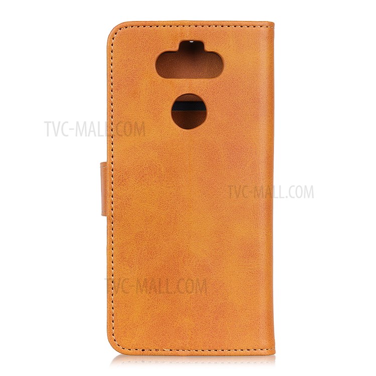 PU Leather Protective Cover Wallet Phone Case for LG K31 - Brown-3