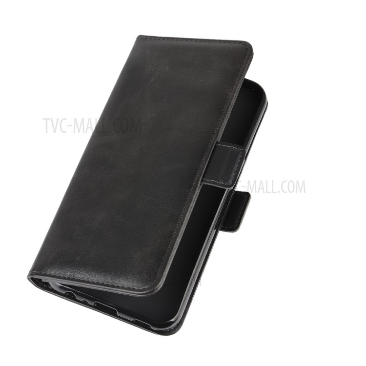 Magnet Adsorption Leather Wallet Stand Phone Shell Cover for LG K51 - Green-3