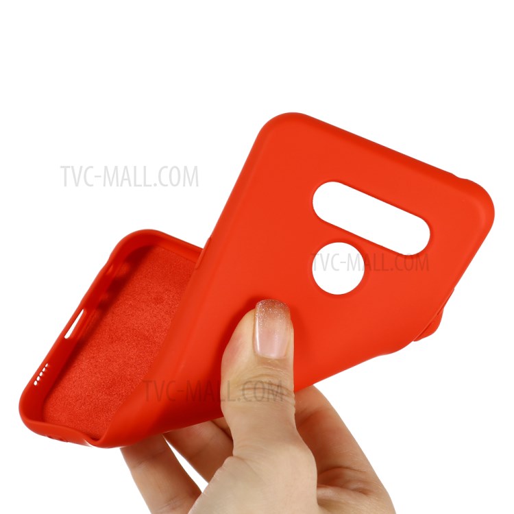 Liquid Silicone Cell Phone Case for LG K50 - Red-4
