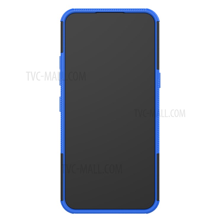 Anti-slip PC + TPU Cool Case with Kickstand for LG K51/Q51 - Blue-5
