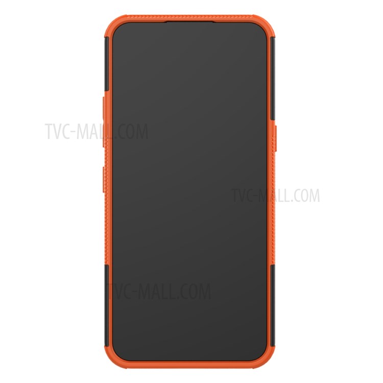 Anti-slip PC + TPU Cool Case with Kickstand for LG K51/Q51 - Orange-5