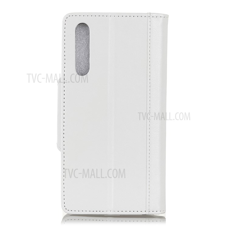 With Wallet Unique PU Leather Phone Case for LG Velvet - White-3