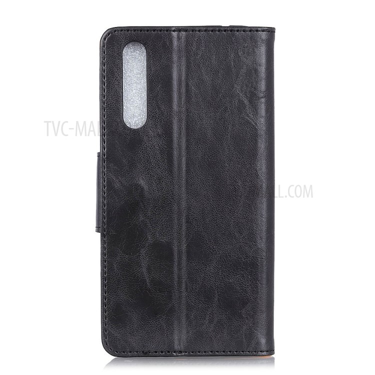 Crazy Horse Wallet Leather Stand Case for LG Velvet - Black-3