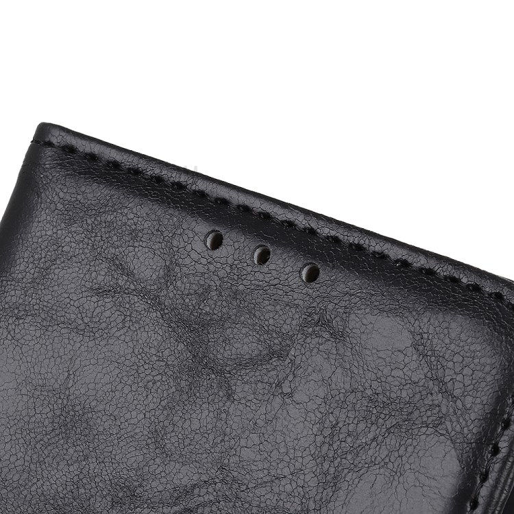 Crazy Horse Wallet Leather Stand Case for LG Velvet - Black-9