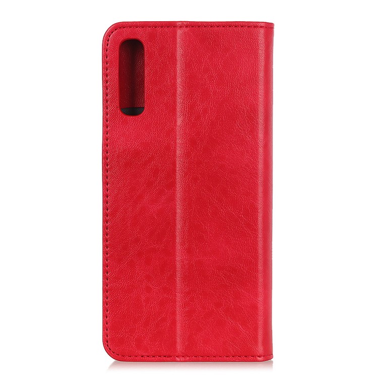 Auto-absorbed Crazy Horse Texture Leather Wallet Case for LG Velvet - Red-2