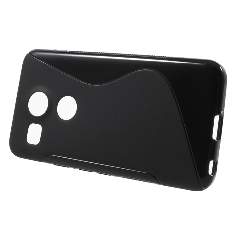 S-Shape Gel TPU Cover Case for LG Nexus 5X - Black-2