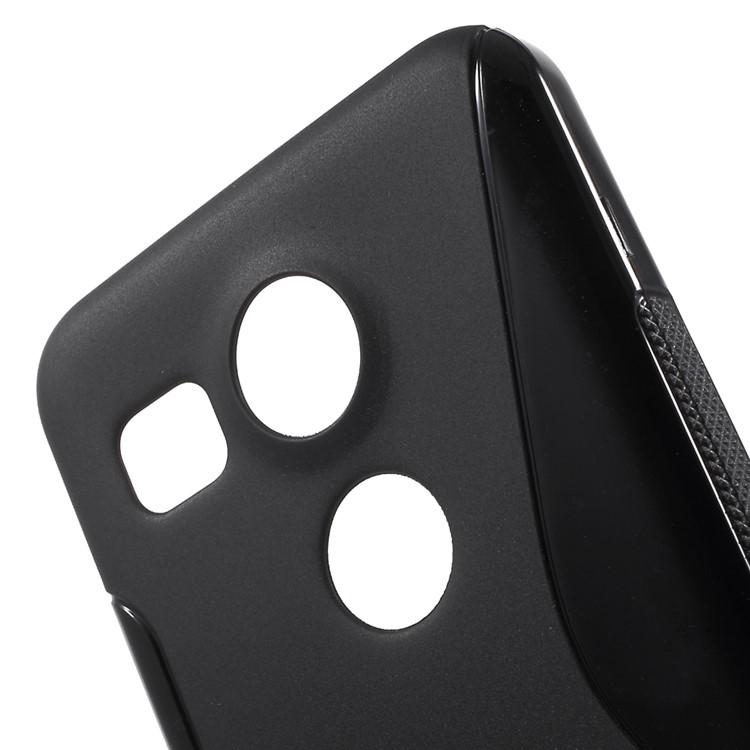 S-Shape Gel TPU Cover Case for LG Nexus 5X - Black-5