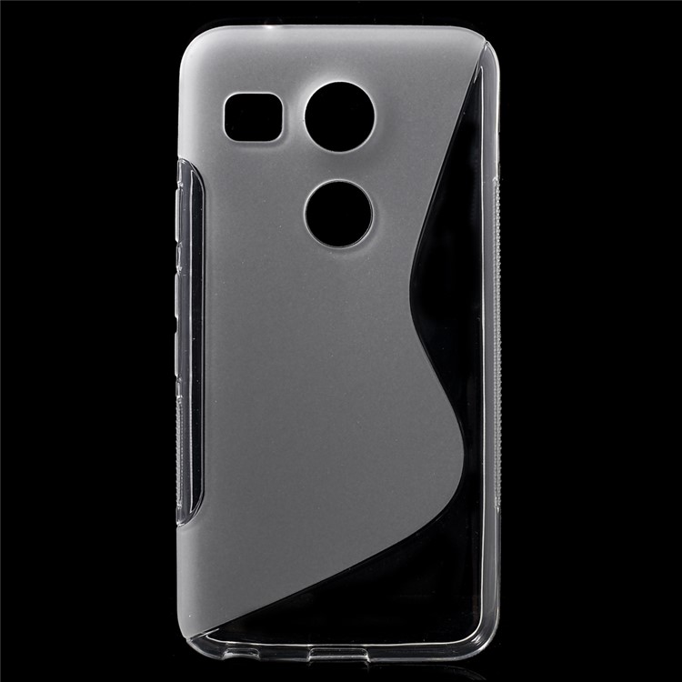 S-Shape Soft TPU Gel Case Cover for LG Nexus 5X - Transparent-1