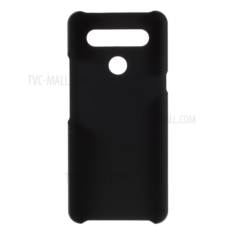 Rubberized Hard Plastic Case for LG K51S - Black-3