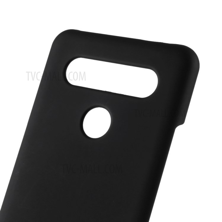 Rubberized Hard Plastic Case for LG K51S - Black-4