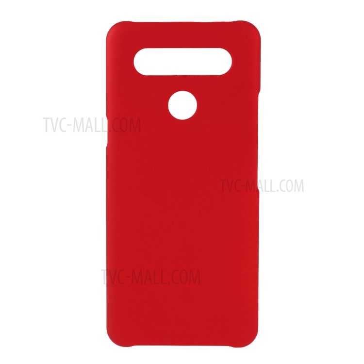 Étui en Plastique Dur Caoutchouté Pour LG K51S - Rouge