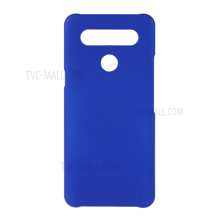 Rubberized Hard Plastic Case for LG K51S - Dark Blue-1