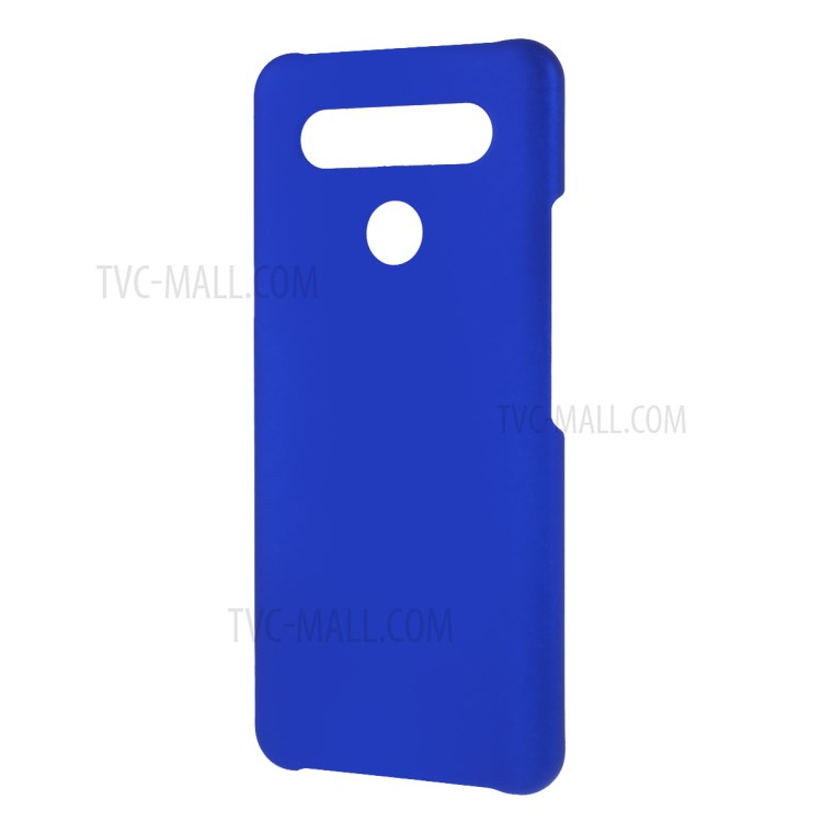 Rubberized Hard Plastic Case for LG K51S - Dark Blue-2