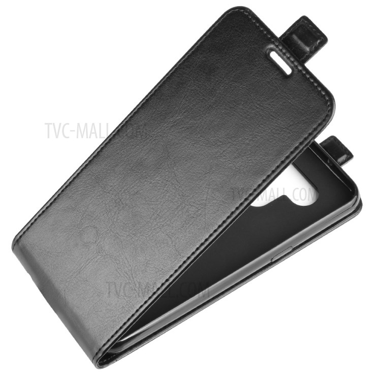 Vertical, Aleta Caso Titular Do Cartão De Couro Cavalo Louco Para LG K51 - Preto-3