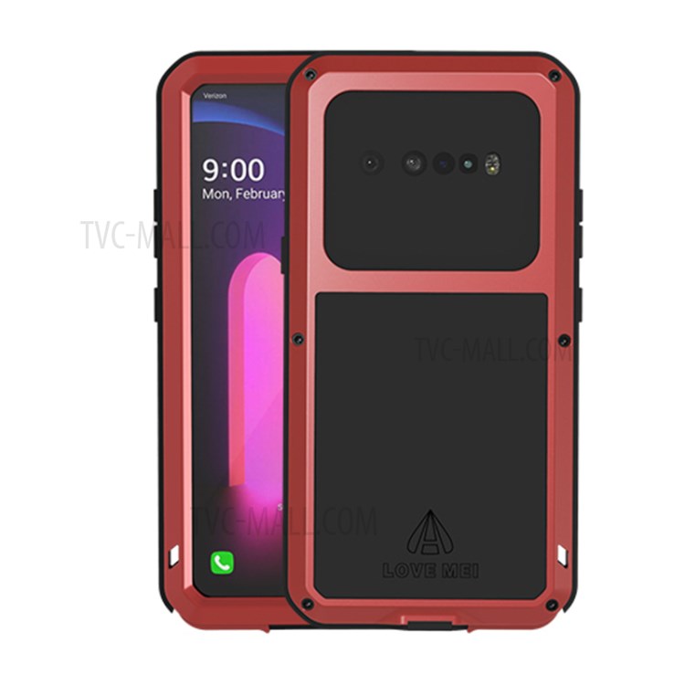 LOVE MEI Shockproof Dropproof Dustproof Case for LG V60 ThinQ 5G - Red
