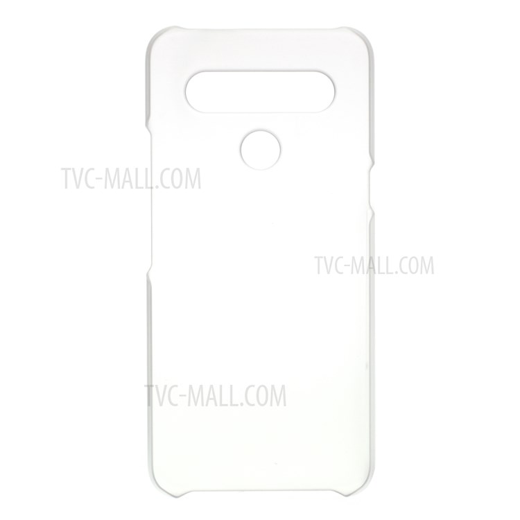 Rubberized Plastic Cell Phone Case for LG K61 - Transparent-2