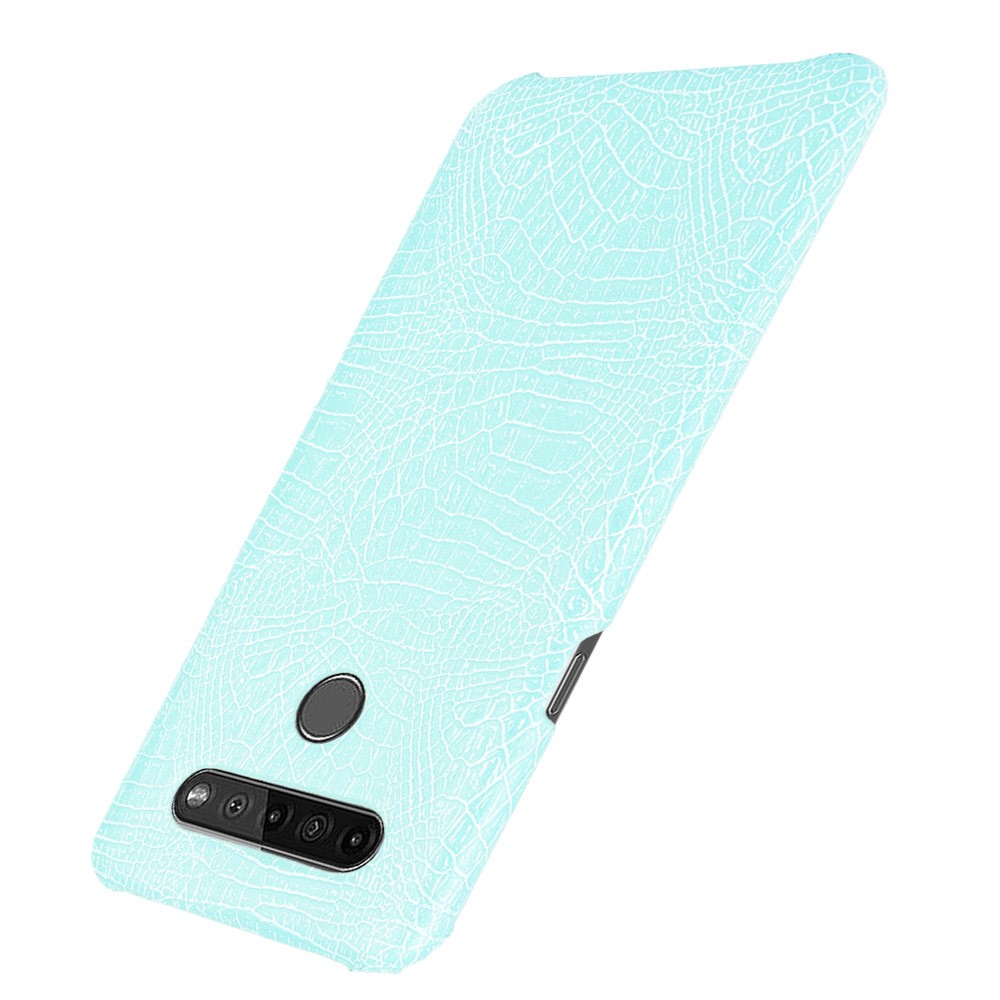 Crocodile Texture PU Leather Coated PC Phone Cover for LG K41S - Baby Blue-3