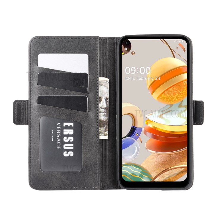 Ímã Capa De Couro De Adsorção Para LG K61 - Preto-5