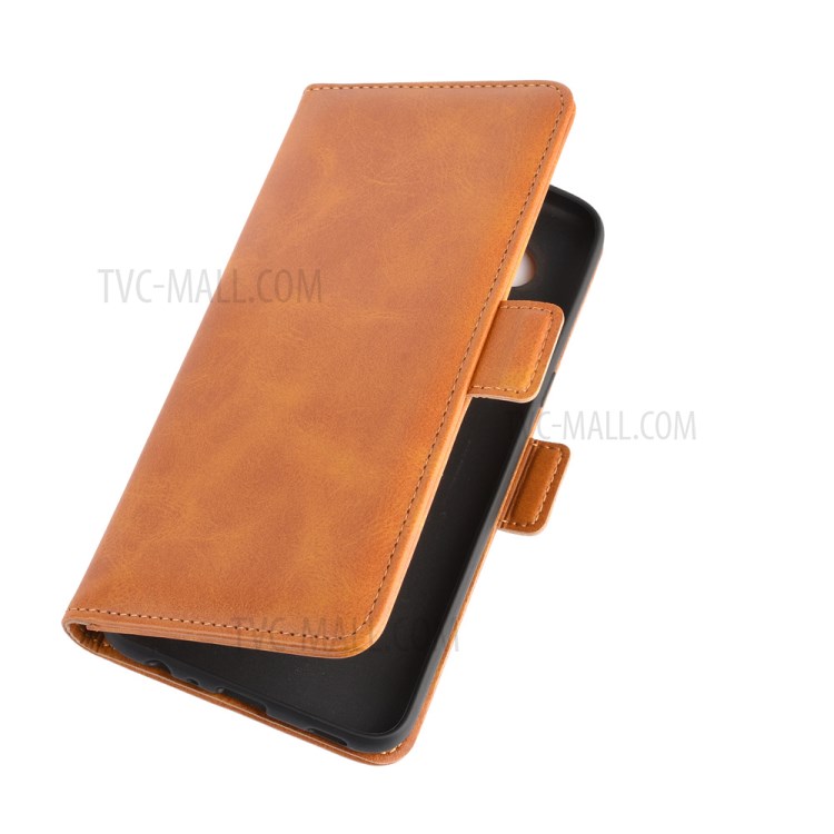 Magnet Adsorption Leather Cover for LG K61 - Brown-3