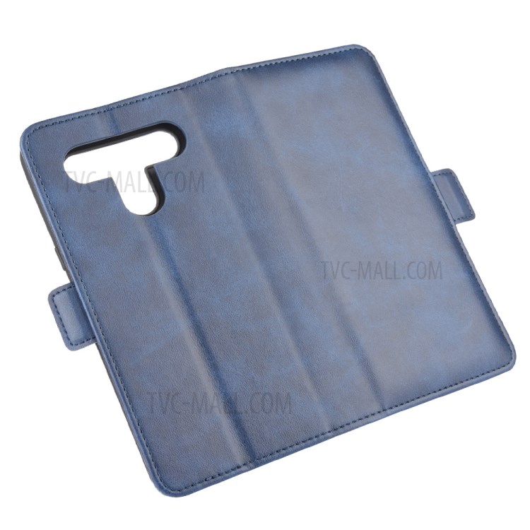 Magnet Adsorption Leather Cover for LG K61 - Blue-2