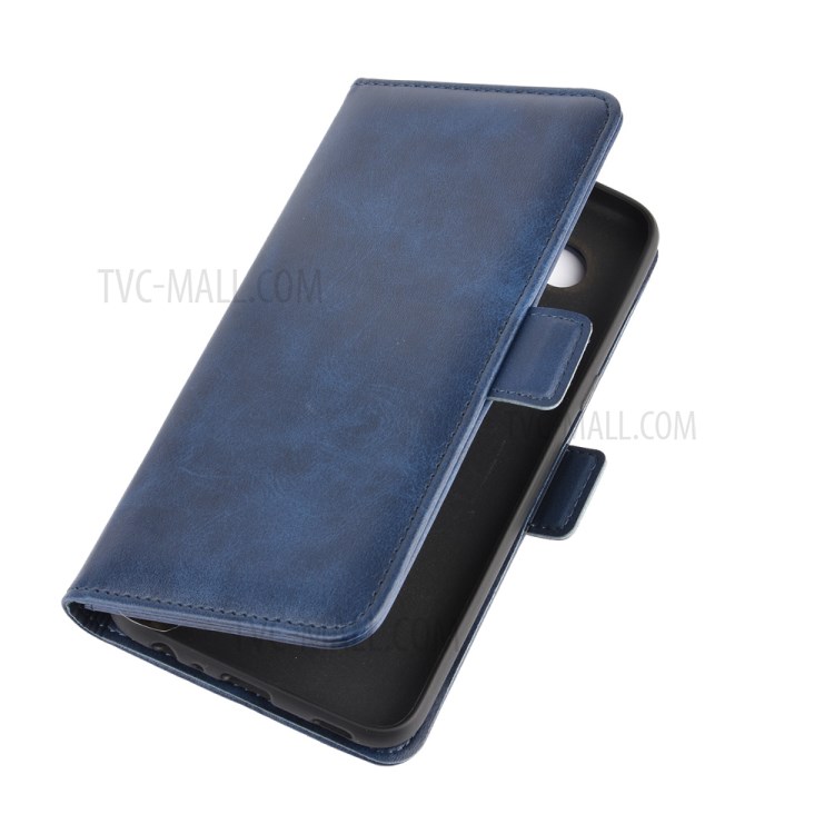 Magnet Adsorption Leather Cover for LG K61 - Blue-3