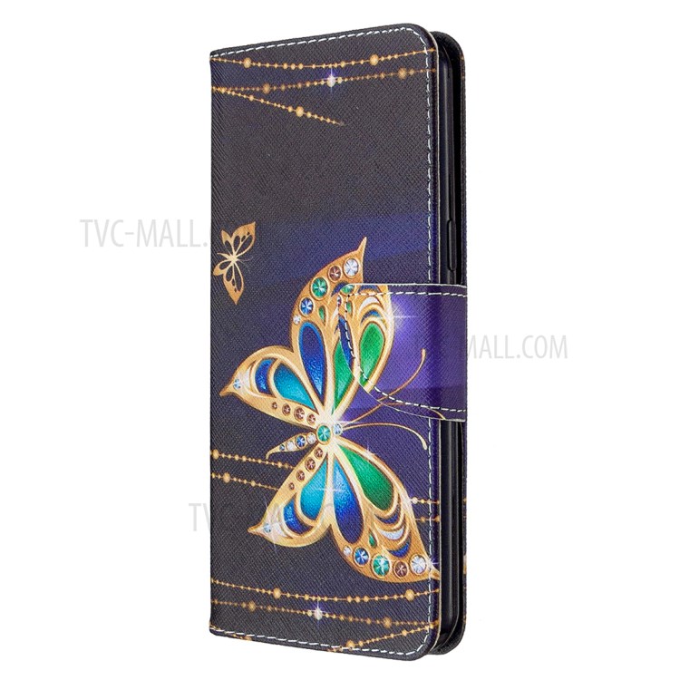 Pattern Printing Leather Stand Case with Card Slots for LG K51 - Vivid Butterfly-2