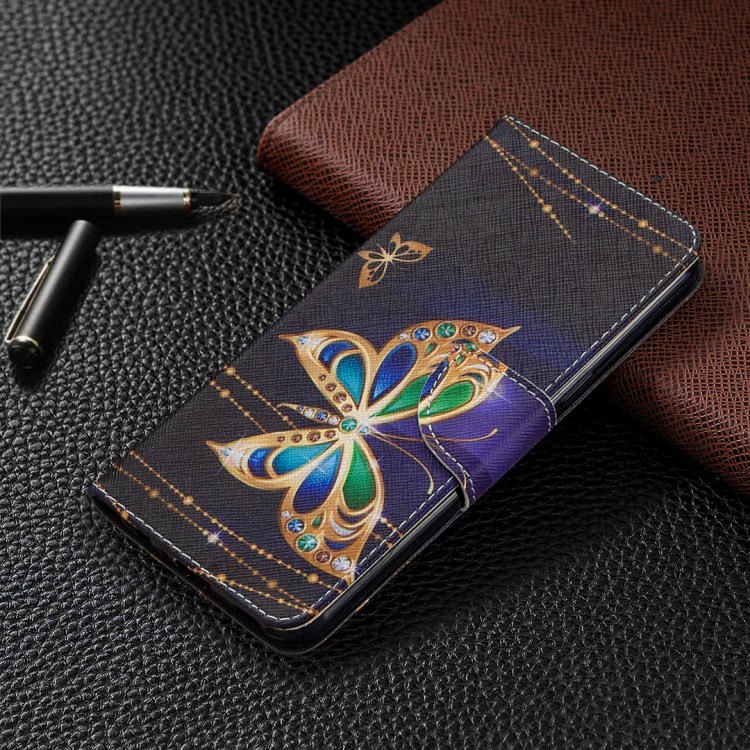 Pattern Printing Leather Stand Case with Card Slots for LG K51 - Vivid Butterfly-7