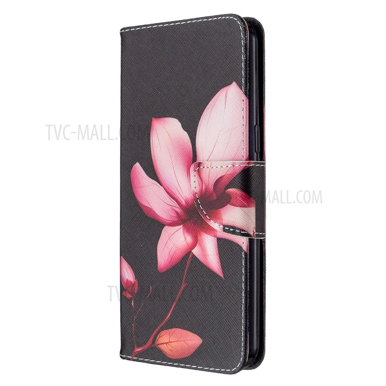Pattern Printing Leather Stand Case with Card Slots for LG K51 - Vivid Flower-2