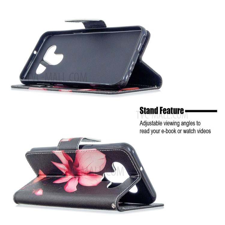 Pattern Printing Leather Stand Case with Card Slots for LG K51 - Vivid Flower-5