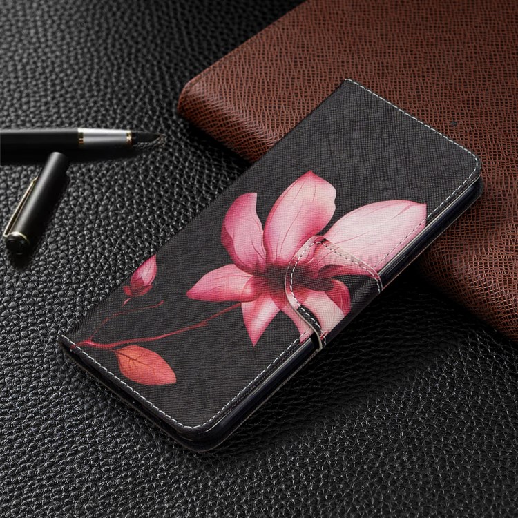 Pattern Printing Leather Stand Case with Card Slots for LG K51 - Vivid Flower-7