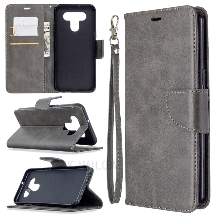 Wallet Leather Case with Stand Shell for LG K51 - Grey-1