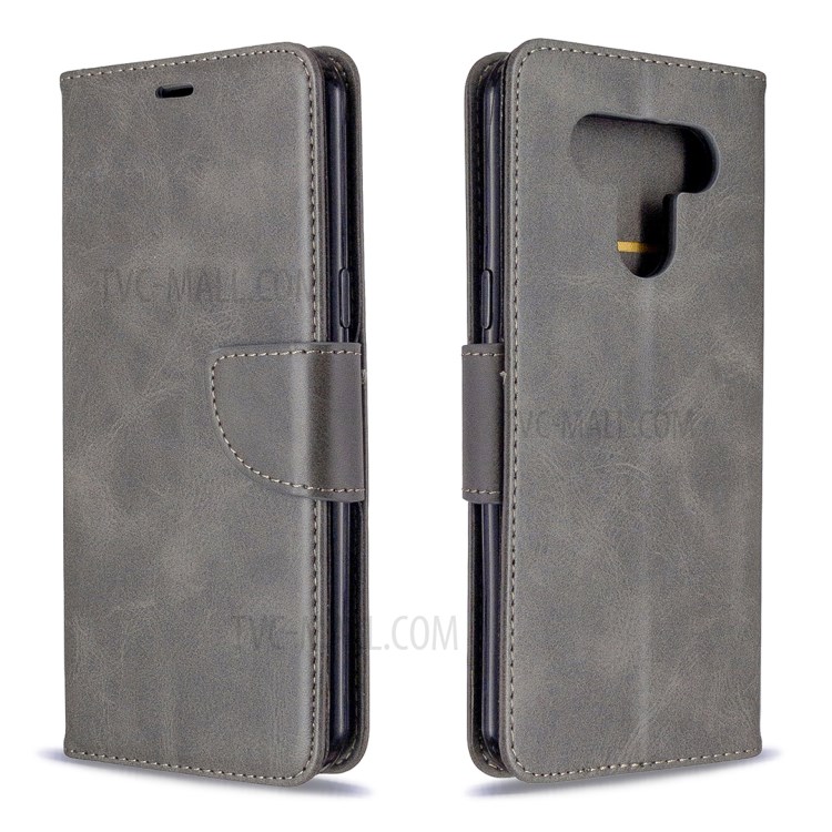 Wallet Leather Case with Stand Shell for LG K51 - Grey-4