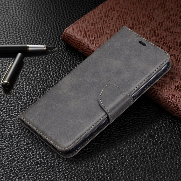 Wallet Leather Case with Stand Shell for LG K51 - Grey-7